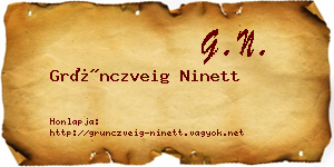 Grünczveig Ninett névjegykártya