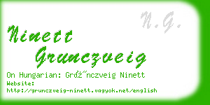 ninett grunczveig business card